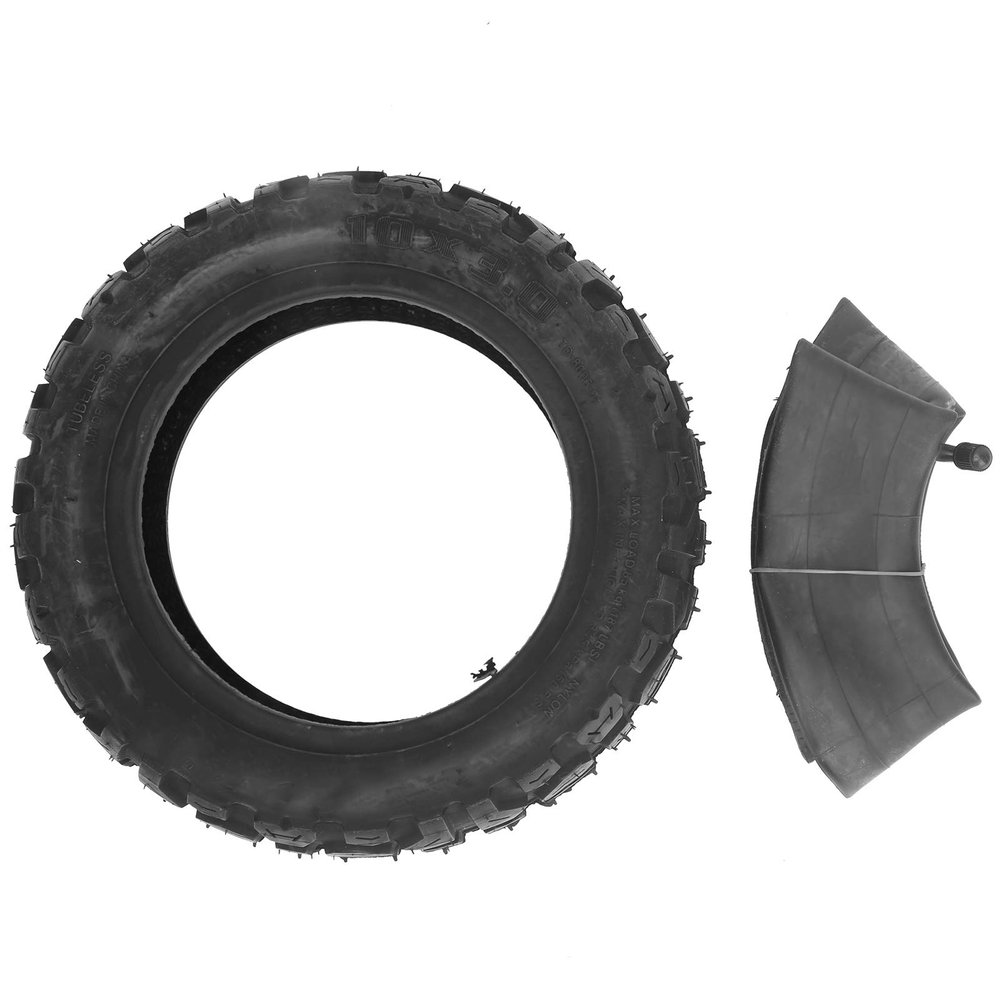 Electric Scooter Solid Tire, 10x3.0 Electric Scooter Inner and Outer Tire 10in Thickened Rubber AntiSkid Tyre