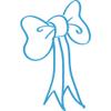 Decal Stickers of Bow (Azure Blue) (Set of 2) Premium Waterproof Vinyl Decal Stickers for Laptop Phone Accessory Helmet Car Window Mug Tuber Cup Door Wall Decoration - ANDsticd50623BE view 1