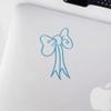 Decal Stickers of Bow (Azure Blue) (Set of 2) Premium Waterproof Vinyl Decal Stickers for Laptop Phone Accessory Helmet Car Window Mug Tuber Cup Door Wall Decoration - ANDsticd50623BE view 3