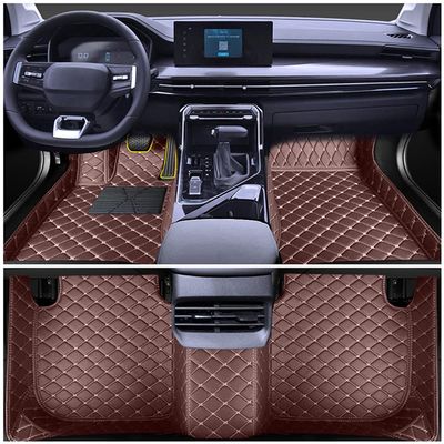 Chstarina Leather Car Floor Mats for Tacoma Double Cab 2000-2010 Front Rear Full Coverage Liner/Set (Coffee Color)