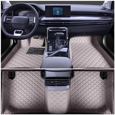 Chstarina Leather Car Floor Mats for ARKANA 2019-2020 Front Rear Full Coverage Liner/Set (Gray)