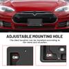 RED WOLF Front License Plate Bracket for 2017-2023 Tesla Model 3 Series Mount on Front Bumper Drill Holes Required License Plate Holder Tag Cover Kit Included Screws Washers Wrench Black view 4