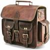 Heritage Handikrafts Hand-Crafted Genuine Vintage Leather Motorcycle Saddle Bag Brown Panniers Luggage Tool Pouch Side Bag, 11inch Width 9inch Height 5inch Deep view 2