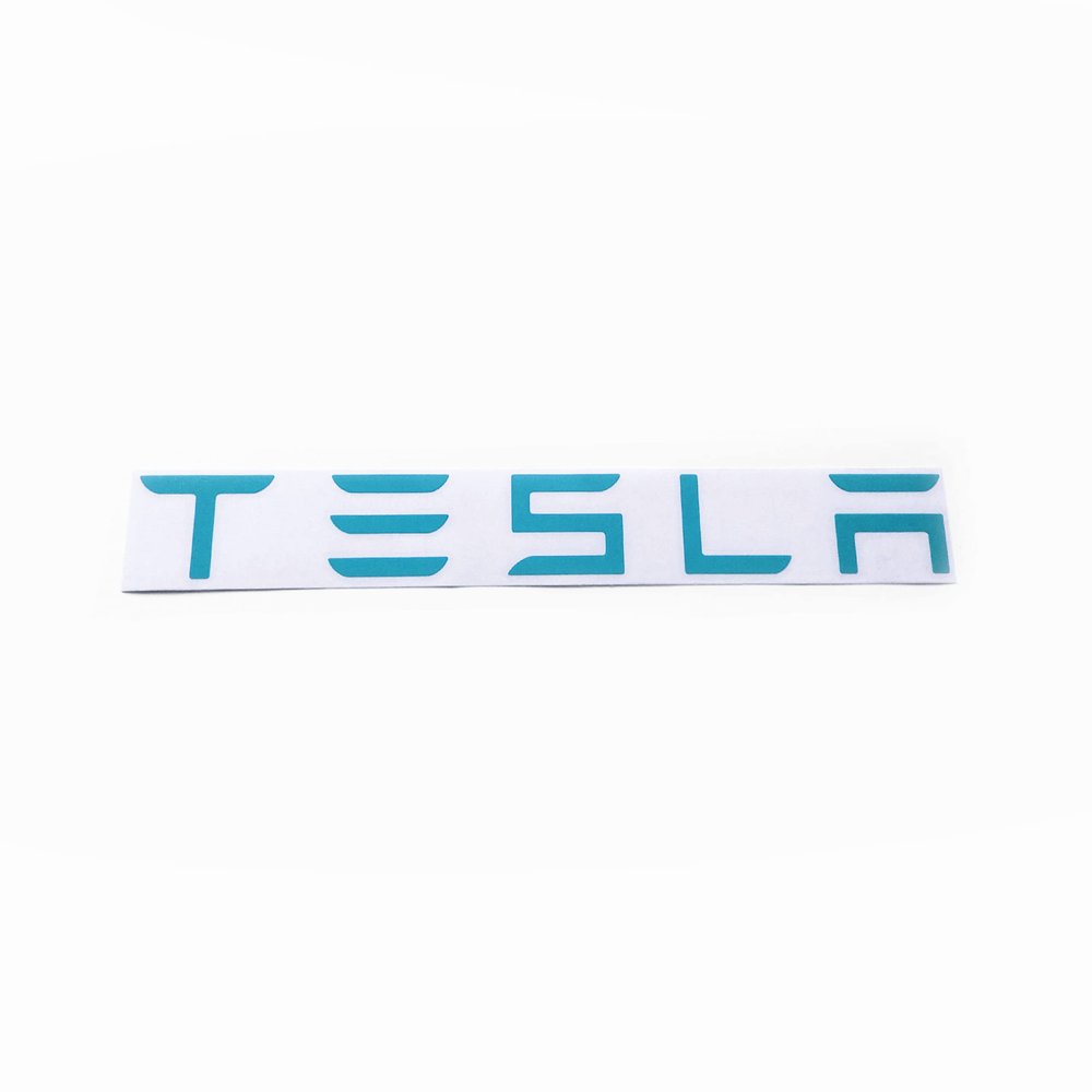 Imagnt Studio Vinyl Decal for Tesla car auto Truck Wall Laptop, Bumper Sticker (Sky Blue, 8 inches)