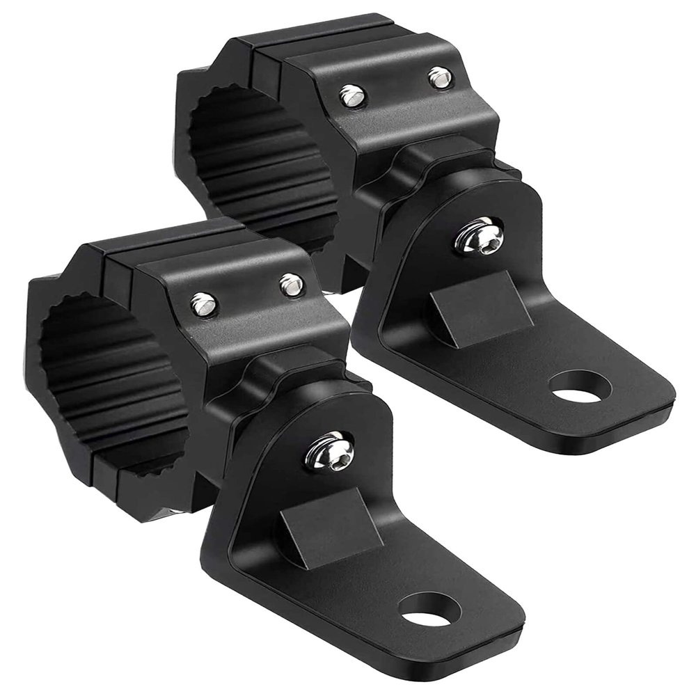 ZIDIYORUO UTV Whip Light Mount & Light Bar Bracket - Heavy Duty Aluminum Roll Cage Clamp for 1.75"-2" Bars with 360 Rotation, Flag Mount Compatible with Polaris RZR, Can-Am, Jeep, 2 Pack
