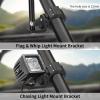 ZIDIYORUO UTV Whip Light Mount & Light Bar Bracket - Heavy Duty Aluminum Roll Cage Clamp for 1.75"-2" Bars with 360 Rotation, Flag Mount Compatible with Polaris RZR, Can-Am, Jeep, 2 Pack view 2