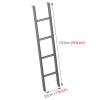 HWLL Bunk Bed Ladder Adjustable Hanging RV Bunk Ladder, Metal Twin Bed Ladder with 4 Hooks and Fitting, 116cm / 130cm / 140cm / 150cm Height Step Ladder (Size : 130cm/50) view 3