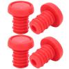 SUNGOOYUE Handlebar End Plugs, Handlebar Grips Ends Screw Plugs Polyester Rubber End Plugs for BMX (Red) view 1