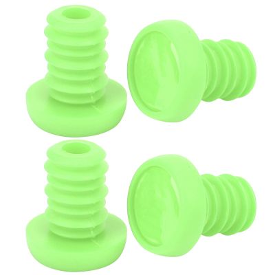 SUNGOOYUE Handlebar End Plugs, Handlebar Grips Ends Screw Plugs Polyester Rubber End Plugs for BMX (Green)