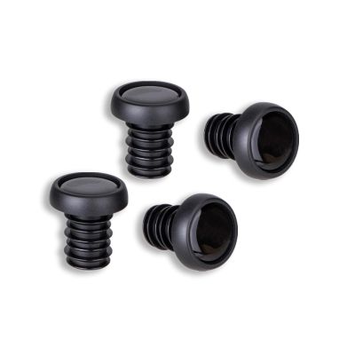 Bike Handlebar End Plugs, Handlebar Grips Ends Screw Plugs Polyester Rubber End Plugs for 22.2mm/0.9in Handlebar (Black)