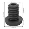 Bike Handlebar End Plugs, Handlebar Grips Ends Screw Plugs Polyester Rubber End Plugs for 22.2mm/0.9in Handlebar (Black) view 2