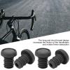 Bike Handlebar End Plugs, Handlebar Grips Ends Screw Plugs Polyester Rubber End Plugs for 22.2mm/0.9in Handlebar (Black) view 3