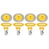 VGEBY RC Brake Disc, 4Pcs RC Metal Simulation Brake Discs Fit for 1/10 RC Car Parts(Yellow) Car Model Accessory view 1