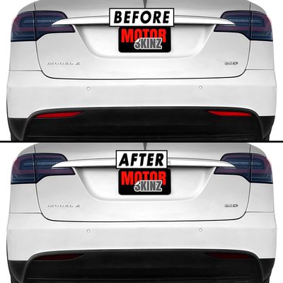 PreCut Vinyl Smoke Tint for 2016-2022 Tesla Model X Reflector (3. Reflector, 20% Dark Smoke)