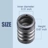 Tire Valve Stem Cap Cover - (5 Pack) Tire Air Cap Metal with Plastic Liner Corrosion Resistant Leak-Proof Rock and Roll for Car Truck Motorcycle Bike Grey view 3
