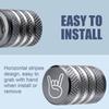 Tire Valve Stem Cap Cover - (5 Pack) Tire Air Cap Metal with Plastic Liner Corrosion Resistant Leak-Proof Rock and Roll for Car Truck Motorcycle Bike Grey view 4