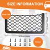 Frienda 4 Pcs Car Storage Net Bag, ABS Plastic Framed Mesh Net Holder, Phone & Cargo Organizer with Screws for Auto, Rv, Boat, Truck Pocket Storage (14 x 7.3 Inch) view 2