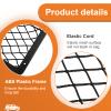 Frienda 4 Pcs Car Storage Net Bag, ABS Plastic Framed Mesh Net Holder, Phone & Cargo Organizer with Screws for Auto, Rv, Boat, Truck Pocket Storage (14 x 7.3 Inch) view 3
