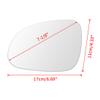 Driver Side Mirror Glass Left Replacement for 2004-2012 VW Volkswagen Passat Rabbit Jetta GTI EOS R32 Pre-Installed Adhesive view 3