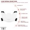 CHARISMATIC Clear Football Visor - Football Visors for Helmet - Football Helmet Visor Fits Adult & Youth Football Helmets - Anti-Fog, Scratch Resistant Clear Visor Football Face Shield view 3