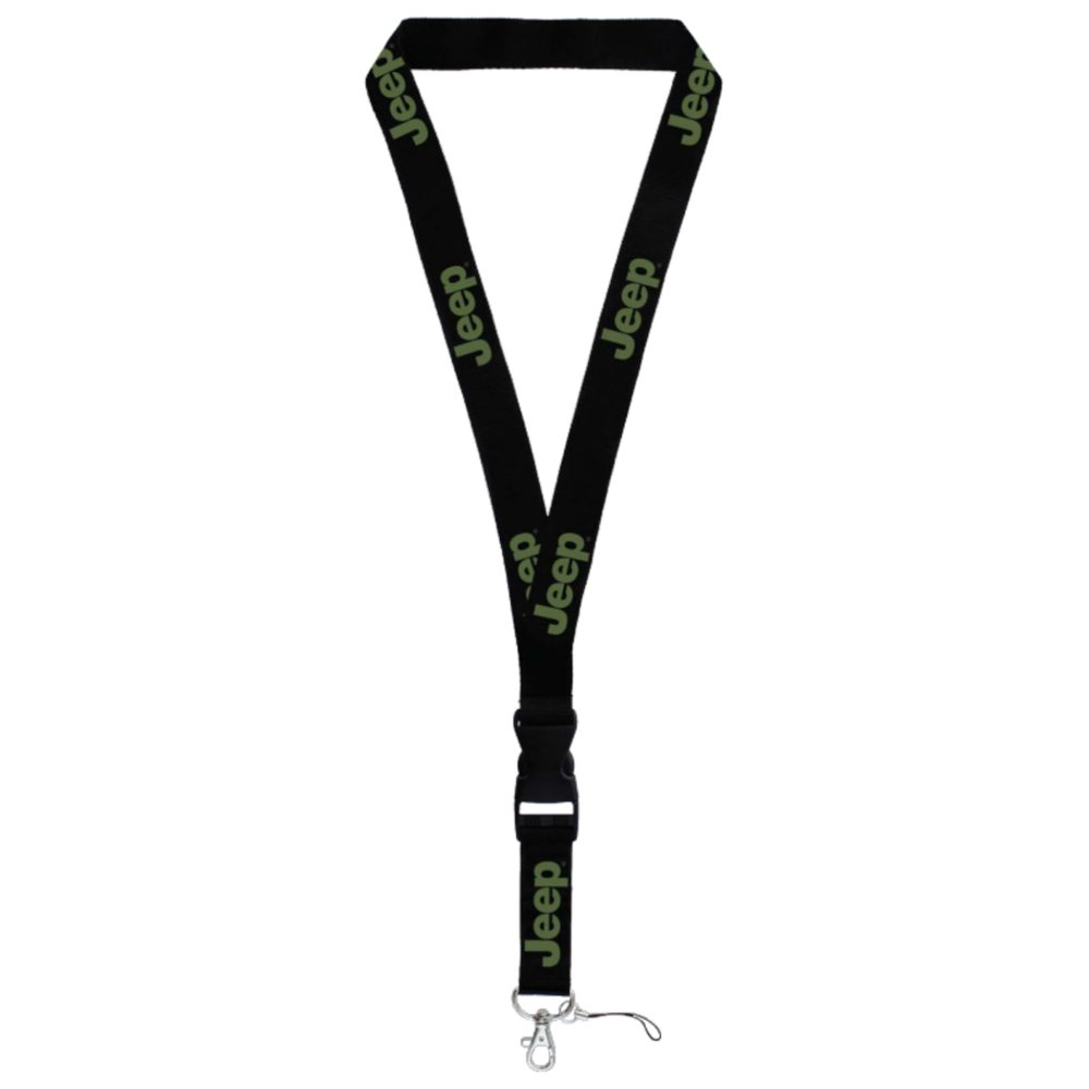 AU-TOMOTIVE GOLD INC. Officially Licensed Lanyard Keychain for Jeep (Green on Black)