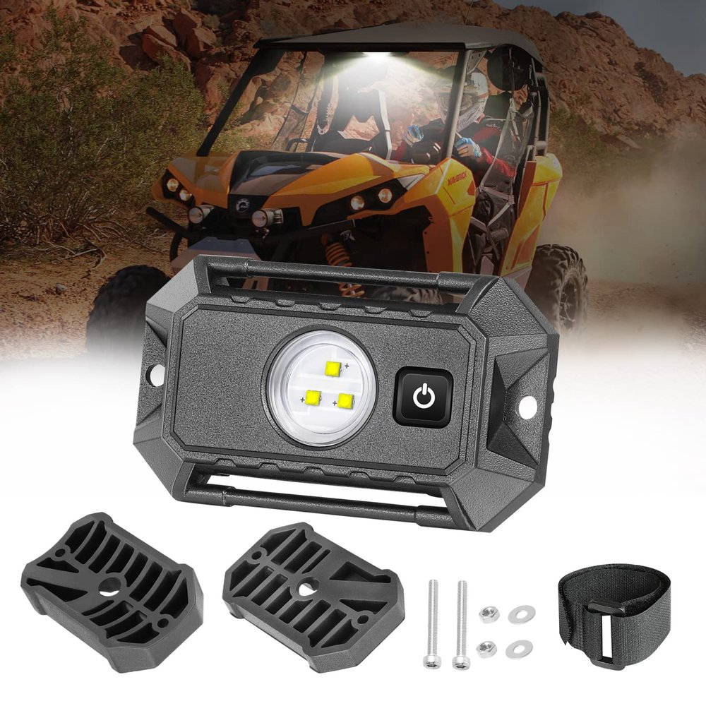 UTV LED Dome Light 12V with Switch, Rfroad Lighting Universal Roll Bar Mount LED White Lights Interior Dome Light for UTV ATV Polaris RZR Can Am Car Golf Cart