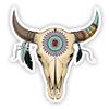 Bull Skull Mandala Pretty Country - 3" Vinyl Sticker - for Car Laptop Water Bottle Phone - Waterproof Decal view 1