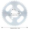 Dilwe Sprocket, 25H - 47T - 3 Holes - Rear Sprocket Electric Scooter Sprocket Replacement Accessory view 2