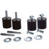 Wallace Flynn Thumper Guard Heavy-Duty PRO Bed Frame Bracket Bumpers, Protects Walls from Damage (Set of 4) Black view 1