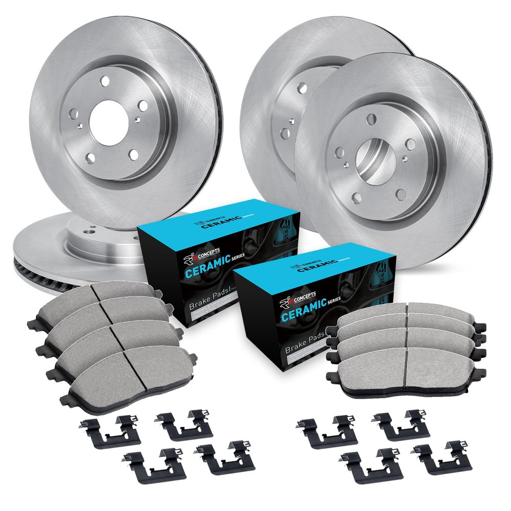 R1 Concepts Front and Rear Brake Kit Fits 2013-2015 Mercedes-Benz GLK250