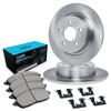 R1 Concepts Rear Brake Kit Fits 2014-2015 Mercedes-Benz B Electric Drive; 2014-2019 Mercedes-Benz CLA250| Ceramic Pads, Blank Rotors| Hardware| 11.7" Rear Rotor view 1
