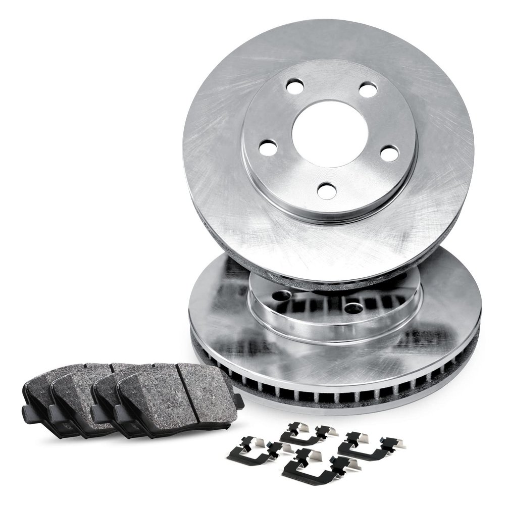 R1 Concepts Rear Brakes and Rotors| Hardware Included| Rear Ceramic Brake Pads and Rotors Kit| Fits 2006 Porsche Cayenne