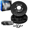 R1 Concepts Rear Brakes and Rotors| Hardware Included| Rear Ceramic Brake Pads and Rotors Kit| Fits 2006 Porsche Cayenne view 1
