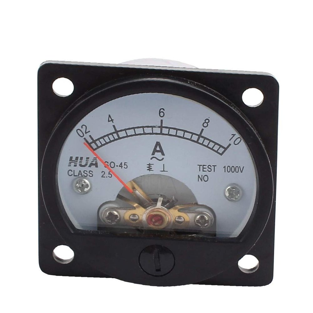 New Lon0167 Class 2.5 Accuracy AC 0-10A Round Analog Panel Meter Ammeter Black(Klasse 2,5 Genauigkeit AC 0-10A Round Analog Panel Meter Amperemeter Schwarz