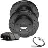 R1 Concepts Rear Brakes and Rotors| Hardware Included| Rear Ceramic Brake Pads and Rotors Kit| Fits 2006 Porsche Cayenne view 1