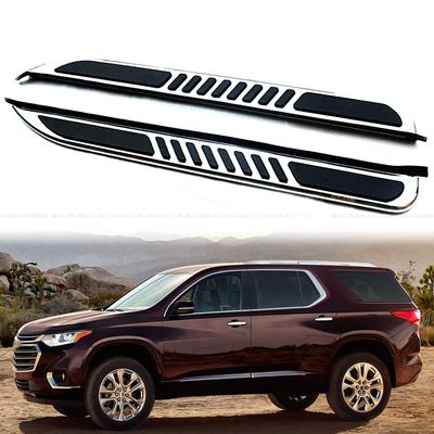 Lequer 2PCS Fits for Chevrolet Chevy Traverse 2018-2022 Running Boards Nerf Bar Side Steps Protector, silver