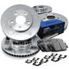 R1 Concepts Front Rear Brakes and Rotors Kit |Front Rear Brake Pads| Brake Rotors and Pads| Semi Metallic Brake Pads and Rotors |Hardware Kit|fits 2014-2015 Mercedes-Benz CLA250 view 1