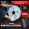R1 Concepts Front Rear Brakes and Rotors Kit |Front Rear Brake Pads| Brake Rotors and Pads| Semi Metallic Brake Pads and Rotors |Hardware Kit|fits 2014-2015 Mercedes-Benz CLA250 view 4