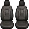 BREMER SITZBEZGE Measure Car Seat Covers Compatible with Peugeot 208 1 Driver & Passenger Set from 2012-2019 / Car Seat Cover Velour Faux Leather Set of 2 in Black view 1