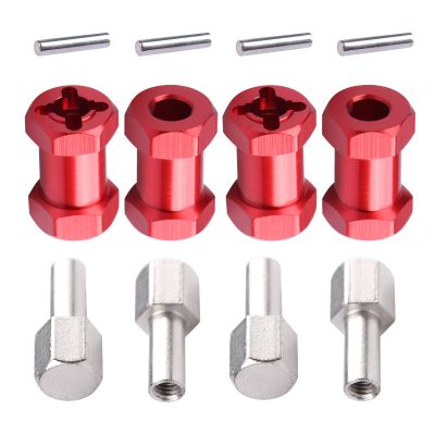 AIMROCK 12mm Hex Hub Extension Wheel Spacer 20mm Offset for 1/10 SCX10 RC Crawler Truck (Red, 20mm)