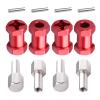 AIMROCK 12mm Hex Hub Extension Wheel Spacer 20mm Offset for 1/10 SCX10 RC Crawler Truck (Red, 20mm) view 1