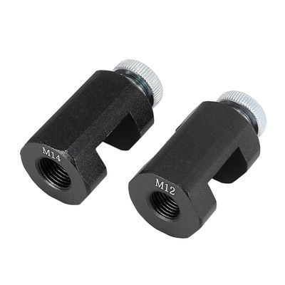X AUTOHAUX Universal 12mm 14mm Engine Spark Plug Caliper Matte Black Spark Plug Gap Tool Spark Plugs Gapper Gapping Kit 2Pcs