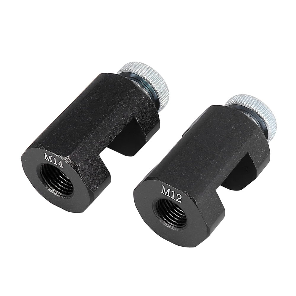 X AUTOHAUX Universal 12mm 14mm Engine Spark Plug Caliper Matte Black Spark Plug Gap Tool Spark Plugs Gapper Gapping Kit 2Pcs