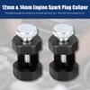 X AUTOHAUX Universal 12mm 14mm Engine Spark Plug Caliper Matte Black Spark Plug Gap Tool Spark Plugs Gapper Gapping Kit 2Pcs view 3