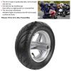 Acouto Pocket Bike Wheel for 110/50-6.5, Pocket Bike Rear Rubber Tire Wheel Tyre Stainless Steel Rims Antiskid Accessories Replacement view 2