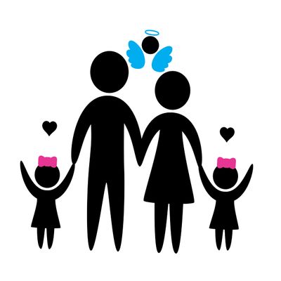 Baby Angel Family Car Sticker, Cute Two Girls Car Window Sticker, Family Car Sticker, Waterproof Car Sticker for Family, Perfect for Gifting, Window Car Sticker, Customise Car Stickers