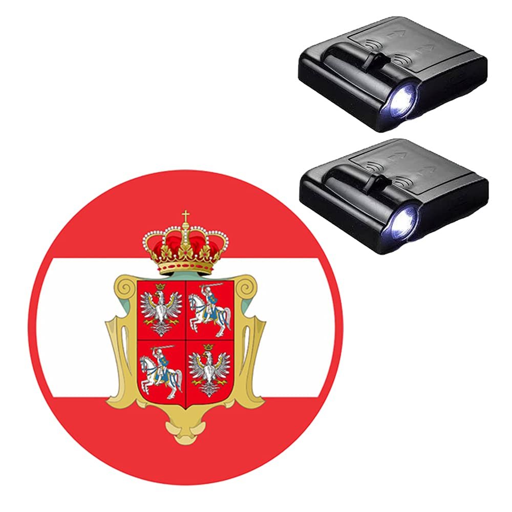 Polish - Lithuanian Commonwealth Car Door LED Projector Light (Set of 2) Wireless