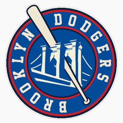 Defunct - Retro Brooklyn Dodgers Baseball Bumper Sticker Window Vinyl Decal 5"