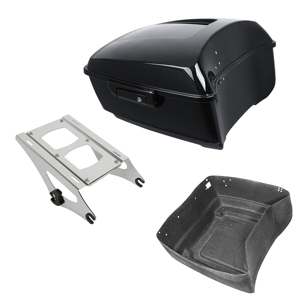 TCMT 13.7" King Motorcycle Trunk Two Up Mounting Rack Fit For Harley 2014-2025 Touring CVO Road King Road Glide Street Glide Electra Glide Pack
