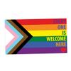 Applicable Pun Rainbow Every One is Welcome Here Progress Pride Flag LGBTQ POC Transgender Flag - Vinyl Decal Sticker 6 inch view 1